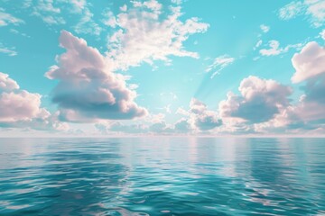 Aufkleber - A serene lake scene with cloudy sky, perfect for use in nature, travel or environmental projects