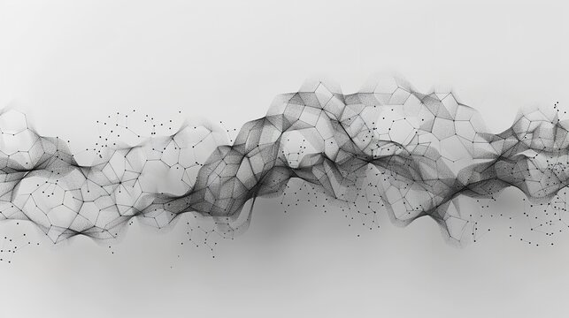 Wave curve and imaginative animation film of an abstract backdrop generated programmatically for technological and scientific research, Generative AI.
