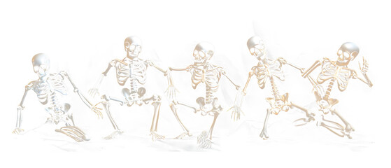 Wall Mural - Set of skeleton for Halloween