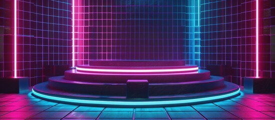 Wall Mural - Neon Lights Stage