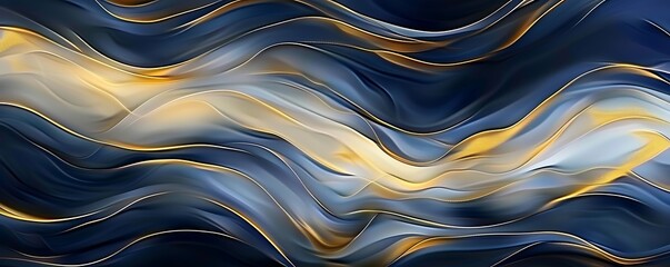  Luxury abstract background waves gold and and dark blue color