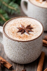 Wall Mural - Cozy winter drink with star anise