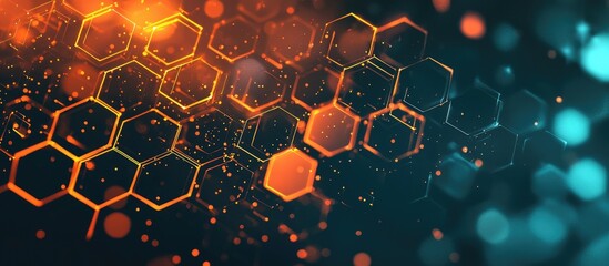 Poster - Abstract geometric illustration featuring a hexagonal pattern Versatile design concept for technology medical or scientific applications