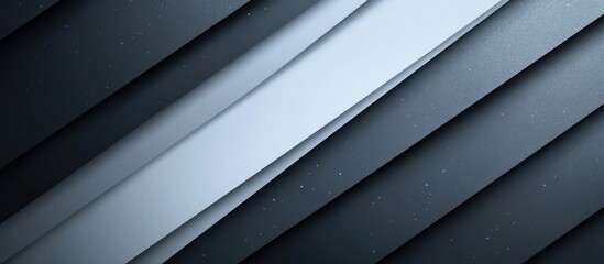 Poster - Abstract light pattern featuring a gradient of white and silver on a gray backdrop complemented by metallic textures Modern clean diagonal design with a dark background