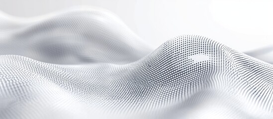 Poster - Abstract technology background with white and gray dotted wave texture representing big data and digital concepts