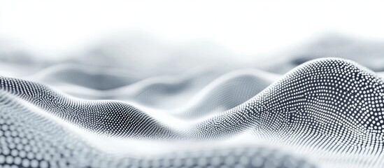 Poster - Abstract technology background with white and gray dotted wave texture representing big data and digital concepts