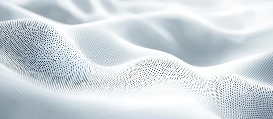 Poster - Abstract white and gray dotted wave texture background representing light technology and big data concepts