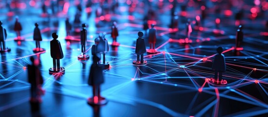 Poster - Business Strategy Visualization Technology Internet and Networking Concept in 3D Illustration