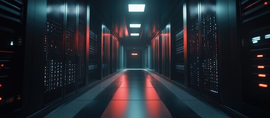 Poster - Cutting Edge Server Room Exploration A Journey with AI Control in 3D Animation