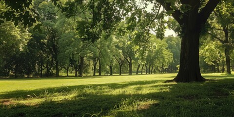 Wall Mural - Sunny day in a verdant park