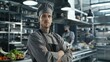 © Daria  - The confident chef in kitchen