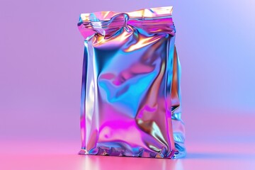 Poster - A metallic bag sits on a table, ready for use or storage