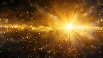 Poster - A single bright star shining in the dark night sky, ideal for space or astronomy themed images