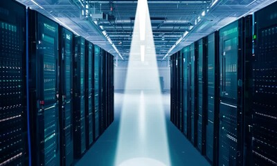 Aufkleber - data server center digital security concept