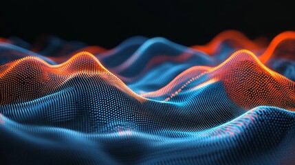 Poster - In this abstract background, stock chart lines, financial graphs represent the financial crisis. Trading market, technology concept.