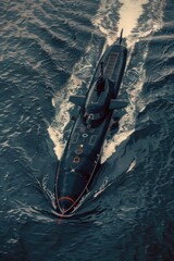 Aufkleber - A submarine in the middle of the ocean