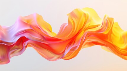 Aufkleber - Abstract artwork featuring a wavy pattern of colored fabric