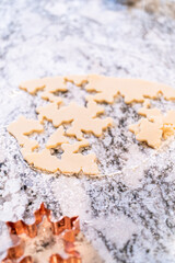 Canvas Print - Baking Snowflake-Shaped Sugar Cookies for Homemade Christmas Gifts