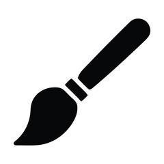 Wall Mural - black and white paintbrush icon illustration. vector illustration