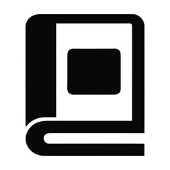 Wall Mural - black and white book icon illustration. vector illustration