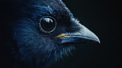 Wall Mural - A close up of a bird's face with its eyes open