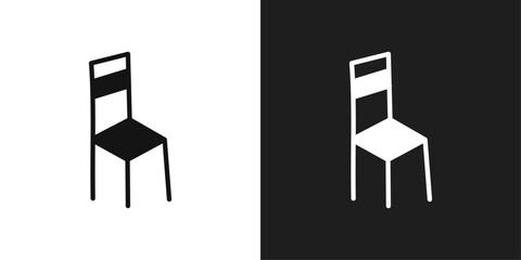 Canvas Print - Chair icon logo set vector