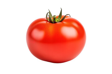 Poster - A Single, Ripe Tomato Against a Pure White Background on a White or Clear Surface PNG Transparent Background