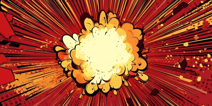 Pop art pattern. Comic background with speech bubble and halftone  maroon cartoon retro starburst texture with dots