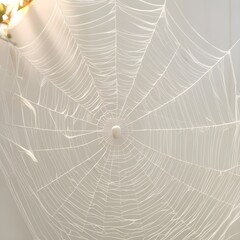 spider web with dew drops