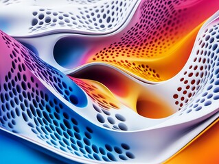 Wall Mural - Creative vibrant gradient with abstract art patterns, semi close-up, copy space, more clarity with clear light and sharp focus, high detailed