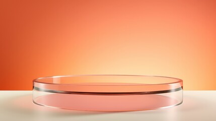 Wall Mural - Glass Platform on a Peach Background