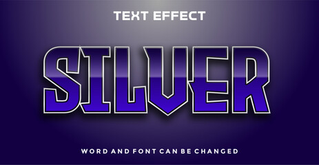 Wall Mural - Silver editable text effect