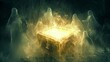 © decorator - Ethereal spirits emerge from pandora s box in a luminous wide angle shot, creating a mystical scene