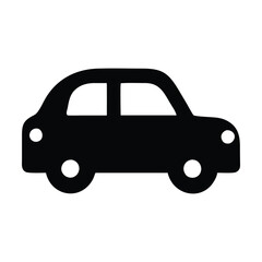 Wall Mural - black and white silhouette of a car. vector illustration