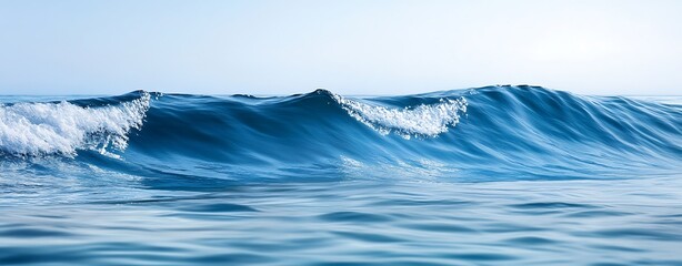 Wall Mural - calm ocean waves with sparkling reflections, creating a serene backdrop, more clarity with clear lig