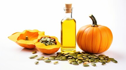 Wall Mural - Pumpkin Oil and Seeds: Healthy and Delicious