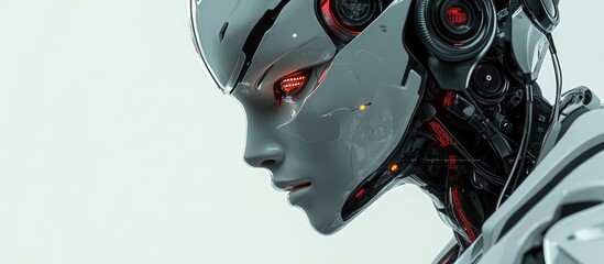 Poster - Futuristic 3D Rendering of Advanced Robot Technology Exploring Artificial Intelligence and Machine Learning Concepts for the Future of Human Life Global Research in Robotic Bionic Science