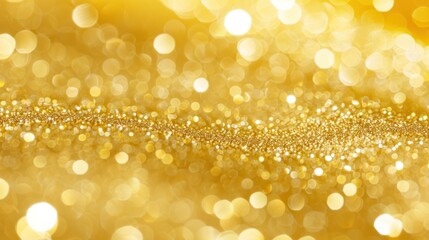 Poster - Golden Glitter Bokeh Background