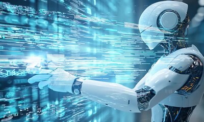 Poster - Robot interacting with digital code