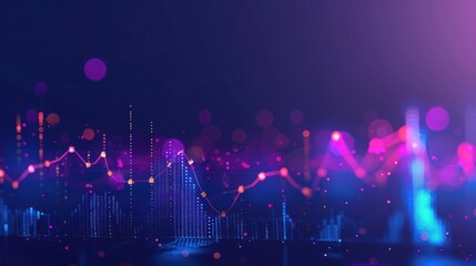 Poster - Abstract Data Visualization with Dynamic Lines and Glowing Points