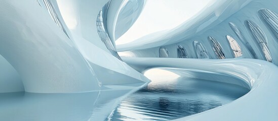 Poster - Futuristic Abstract Architecture in 3D Rendered Illustration