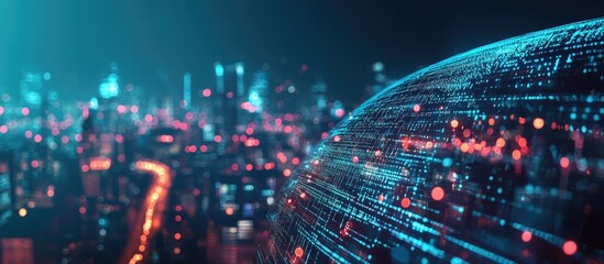 Poster - Modern Business Technology 5G Network Concept and High Speed Mobile Internet A 3D Illustration