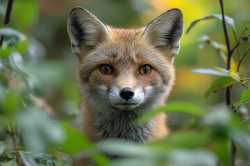 Poster - A swamp fox sneaking through the underbrush, feeling stealthy and secure,