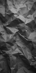 Wall Mural - Black crumpled paper texture background