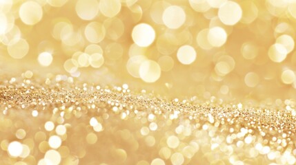 Golden Glitter and Bokeh Background