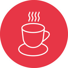 Poster - Cup line circle icon