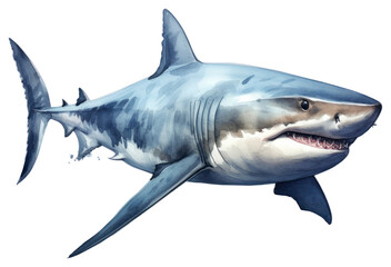 Poster - PNG Shark animal fish white background.