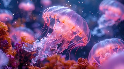 Sticker - Jellyfish Underwater