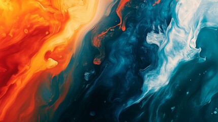 Poster - Abstract colors and lines background wallpaper. Abstract forms and acrylic or oil paints pattern texture. Copy space