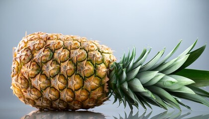 Canvas Print - Juicy Pineapple - Showing the full fruit with leaves.